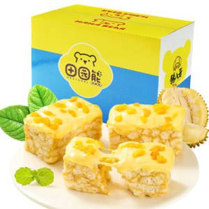 0点开始 25.8元【田园熊旗舰店】榴莲芒果双拼沙琪玛50包834g)NqrMdOa4kuh)/ CZ11//榴莲+芒果，真材实料豪华奶盖