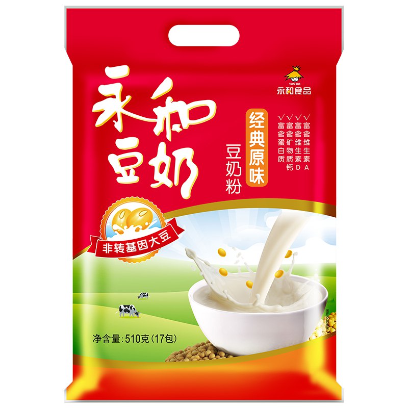 领页面的169-30巻【京东自营】永和豆浆经典原味豆奶粉AD高钙510g（30g*17小包）