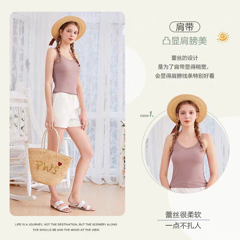 2件 拍2件39.9元森马蕾丝夏季打底吊带背心(ZapbXccrw1X)/