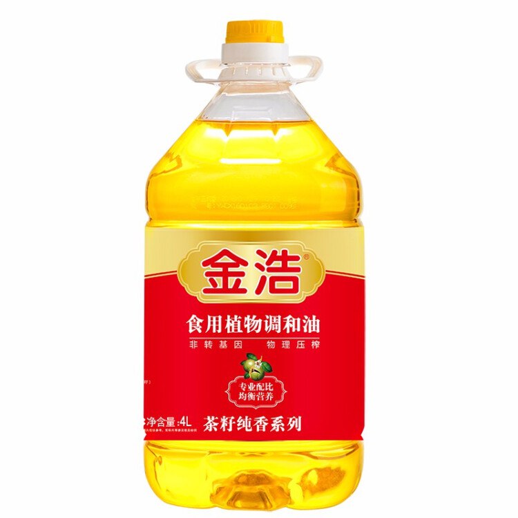 金浩M -  茶籽纯香食用调和油 非转基因食用油 家庭装 4L下7件单价仅需34.22,合计239.6