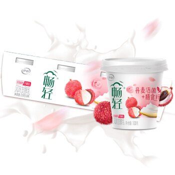 【京东】生鲜凑单款，要2张免邮券伊利 畅轻 玫瑰+荔枝味 100g*4 【9.9】