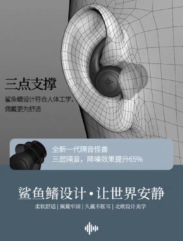 防噪音耳塞+送便携盒  (zSazcaMfi78)     5.9元