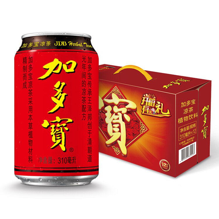 加多宝 凉茶植物饮料 茶饮料 310ml*12罐 整箱装 