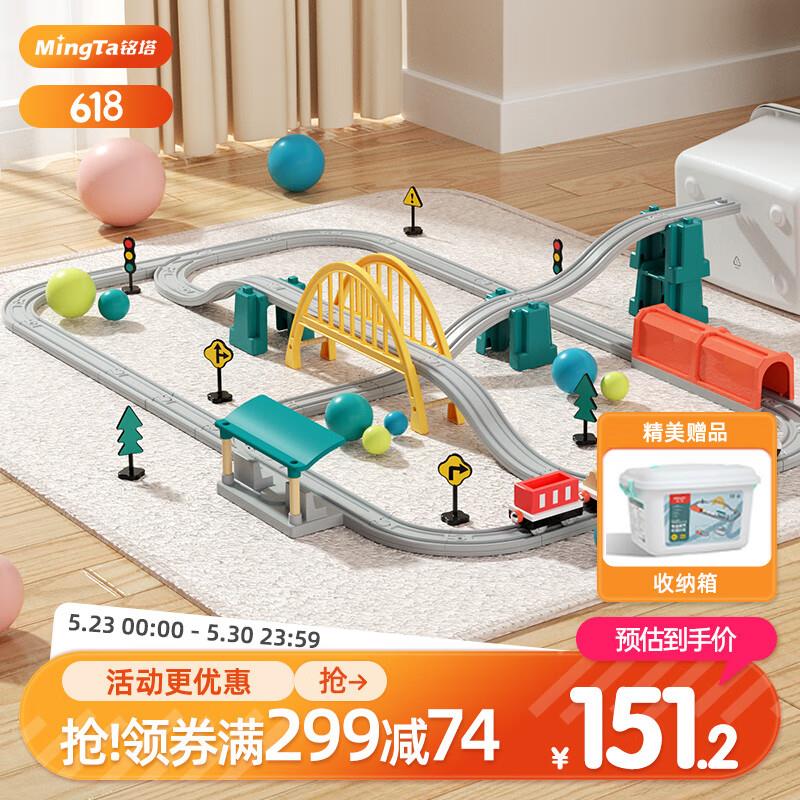 如抢到玩具5折券 0亓铭塔电动轨道火车儿童玩具套装