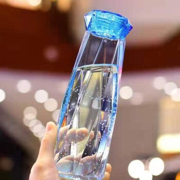 超美的钻石菱形玻璃杯大容量防漏水多款式可选+海绵刷仅9.9