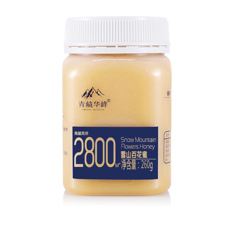 青藏华峰百花蜂蜜260g成熟结晶蜜波美度≥42产自青海省海拔2800米以上