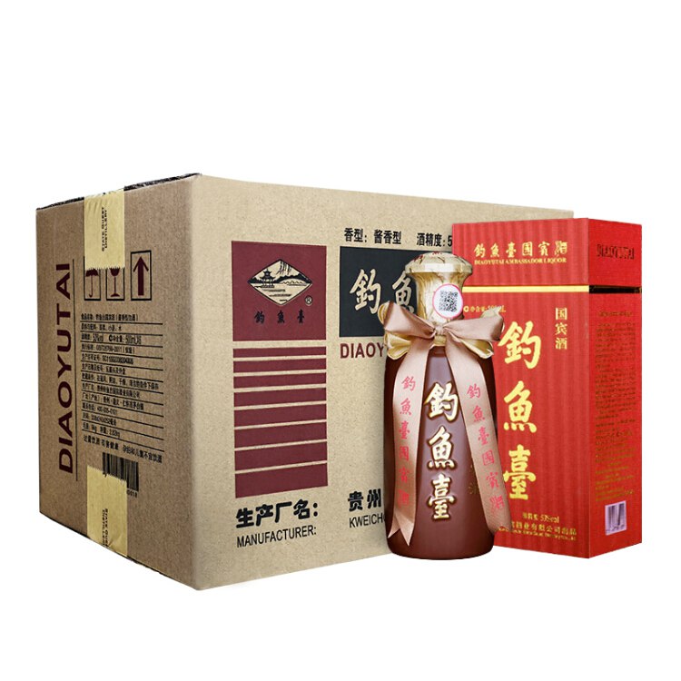【M京东】 到手 3458元钓鱼台国宾酒酱香型53度500ml*6瓶整箱装 