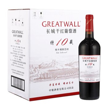 【京东自营】长城（GreatWall）红酒耀世东方特藏10橡木桶解百纳干红葡萄酒整箱装750ml*6瓶Plus领419-200券：