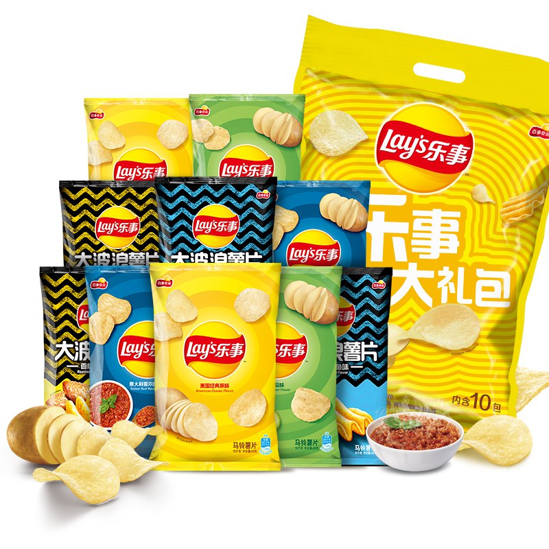 乐事多口味薯片礼包400g  