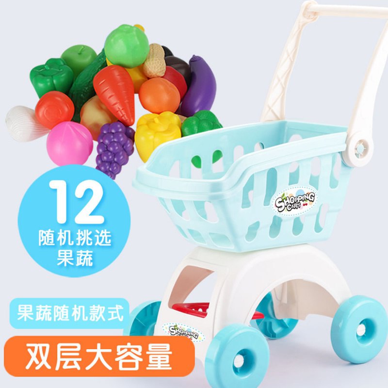 大型儿童过家家手推车，送12件果疏模型，19.9
