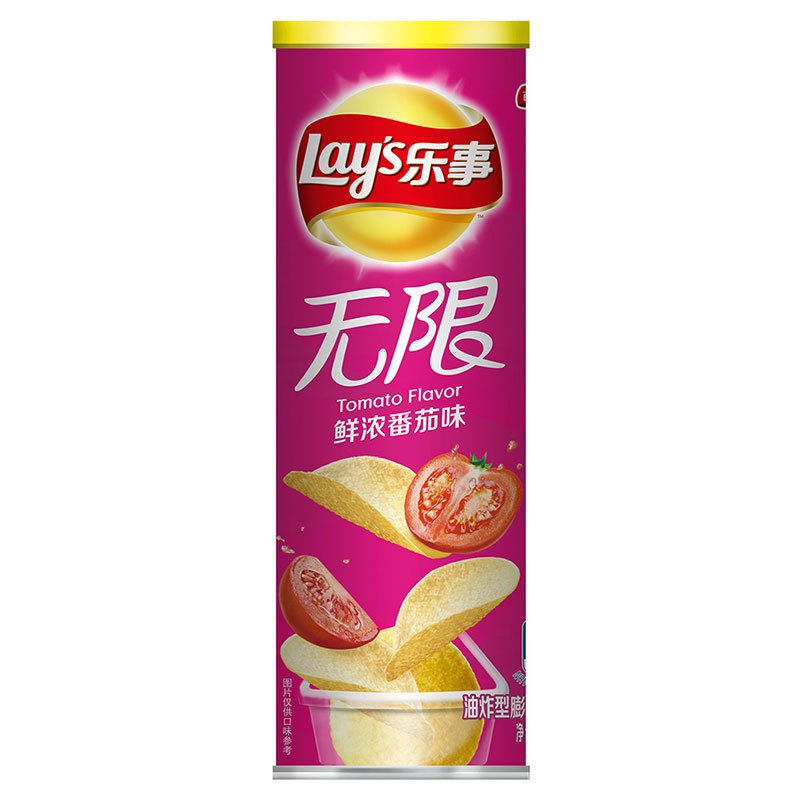 【京东plus】乐事 无限薯片 鲜浓番茄味104g*3件 8.27元