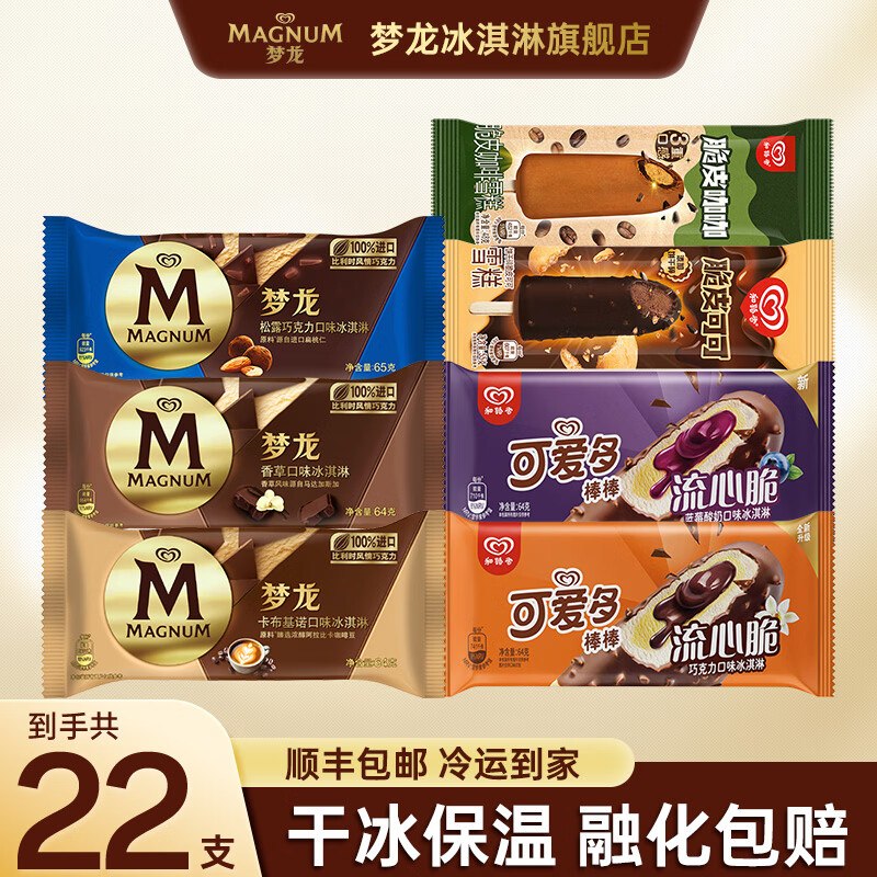 和路雪 梦龙雪糕超值组合 共22支/1260g