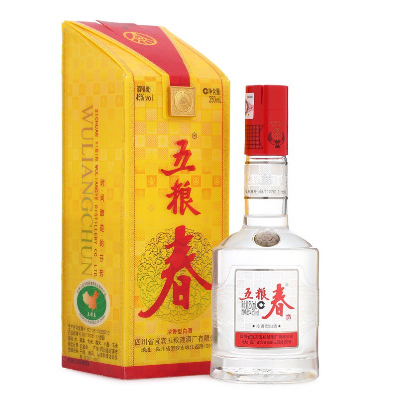 五粮春 45度 浓香型白酒 250ml  3件 244元（合81.33元/件）