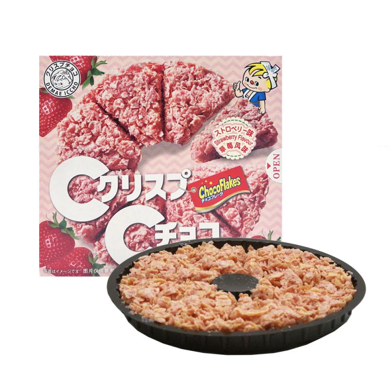 日本进口日清 可可味脆派 巧克力饼干（草莓味）代餐零食 44g*3盒