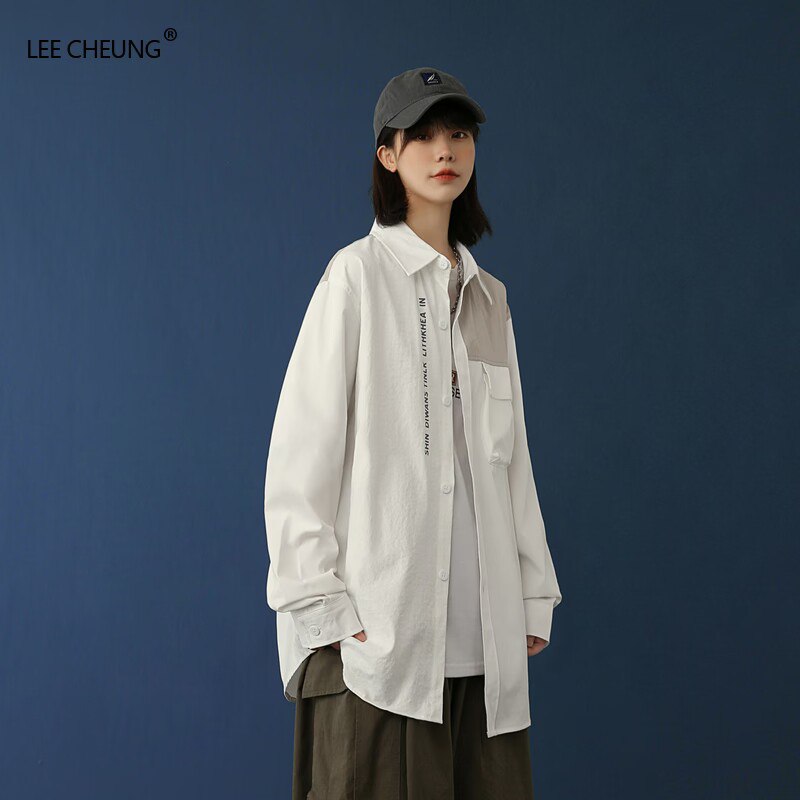 0点开始 领券后 59.9元【leecheung旗舰店】春秋流行季潮牌男女同款衬衫)eNofdPWbcm8)/ AC01/多尺码任选，适合所有身材!采用好面料-舒适质感 多款可选！