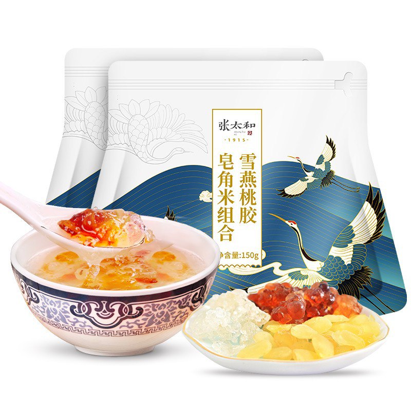 张太和 桃胶雪燕皂角米组合10包*2袋