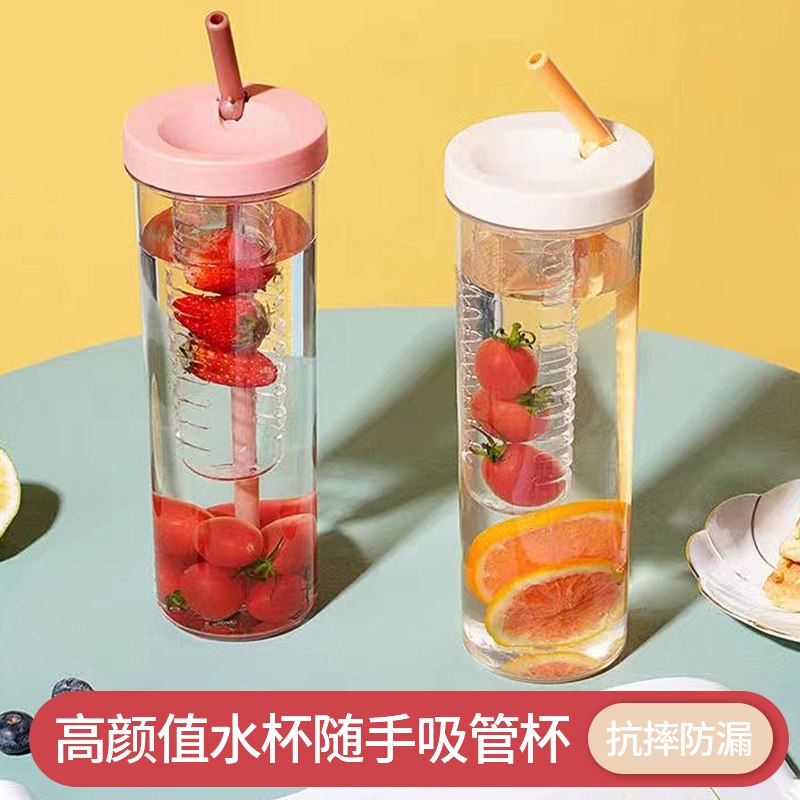 14.9元 TARO/象太郎高颜值多色便携吸管杯700ml￥4Wuw28YZzNS￥/ 茶仓设计 泡果茶啥的都没问题！