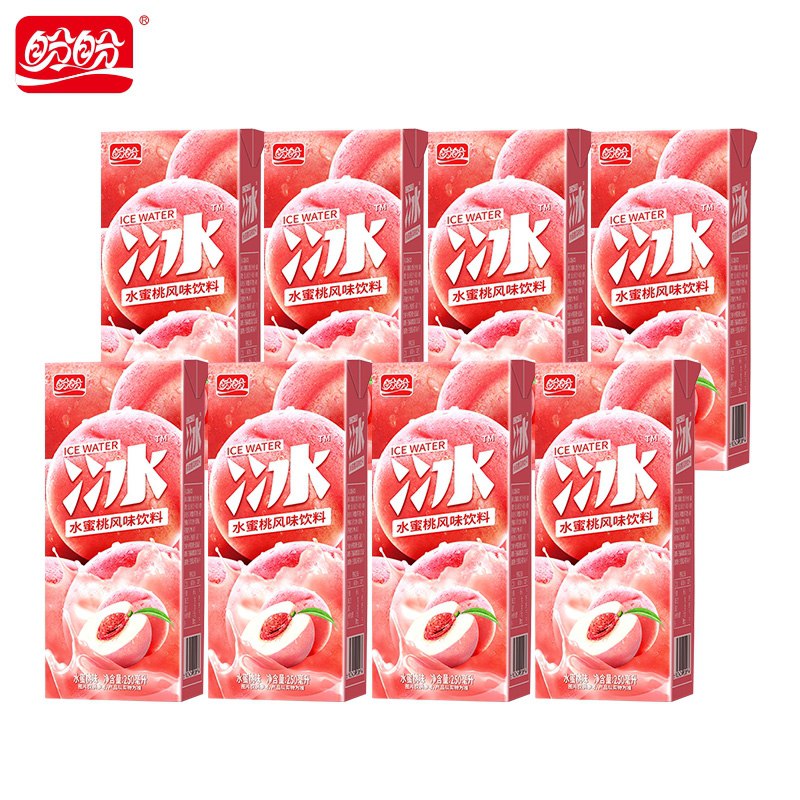 9.9元  夏天冰镇超好喝【盼盼食品旗舰店】水蜜桃味饮料250ml*8瓶(2vZWXeyfZsT)/