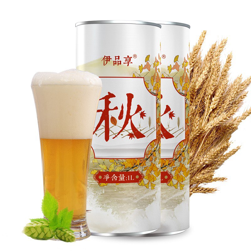 青岛伊品享，拉格原浆啤酒1L*2听，大约平常购买的6瓶