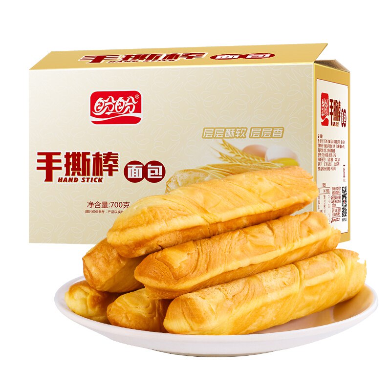 【大 】【京东】盼盼 手撕棒面包 奶香味 700g *7件 75.8