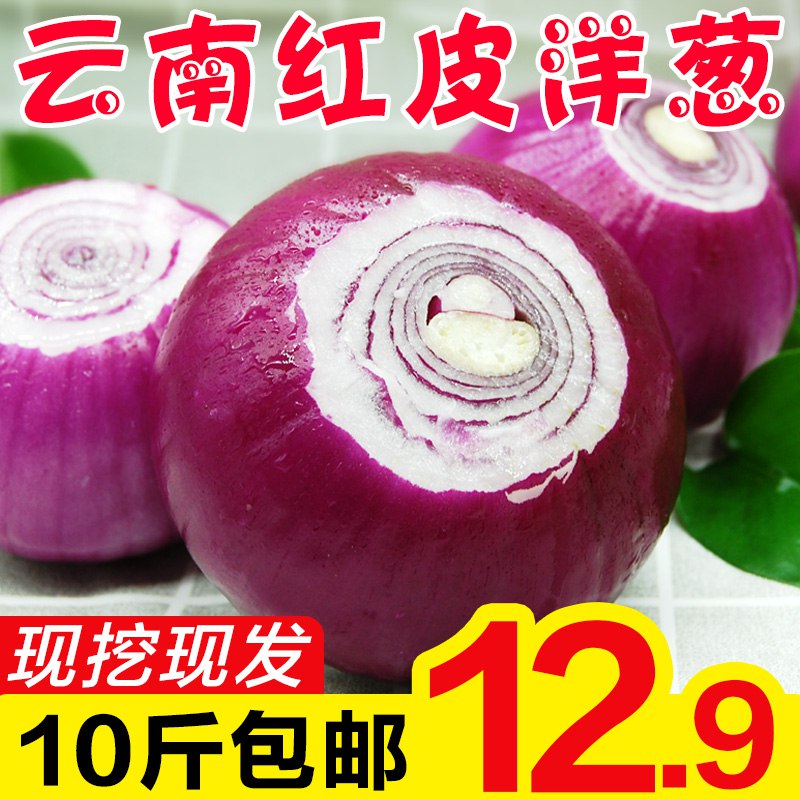 巻后11.9亓云南紫皮洋葱10斤  