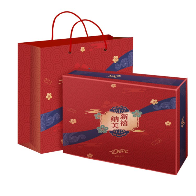 【京东】德芙 Dove 新禧纳福版盒盒美美 共800g 办公室休闲食品