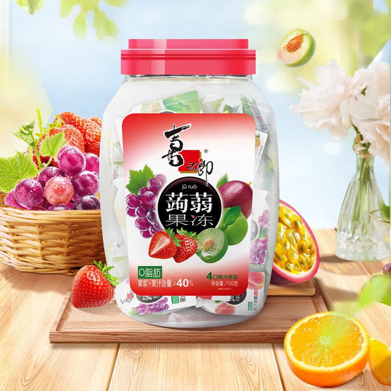 喜之郎 四种口味蒟蒻果冻桶2.2斤