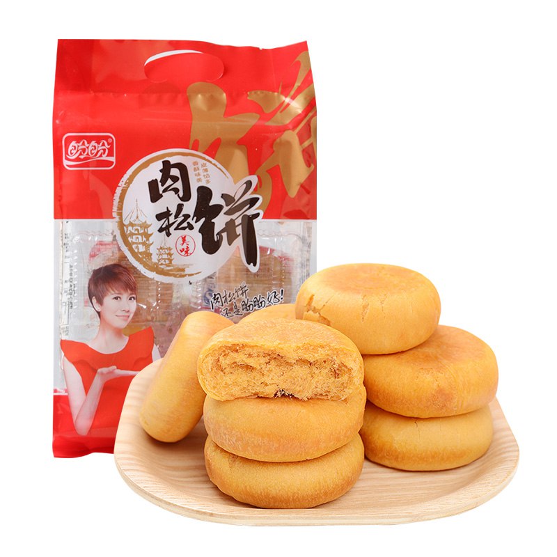 盼 肉松饼 饼干蛋糕休闲食品180g（内装6枚）