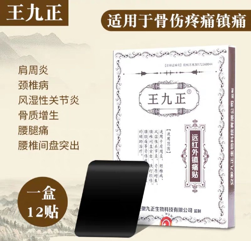 王九正贴膏 镇痛贴12贴，7.9元   