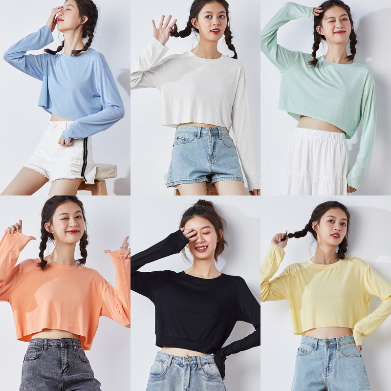 39元【唐狮官方店】新款糖果纯色长袖少女T恤(Vz2oXOJGnlH)/