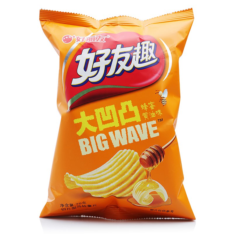Orion 好丽友 休闲零食 薯片 好友趣大凹凸蜂蜜黄油味125g/袋