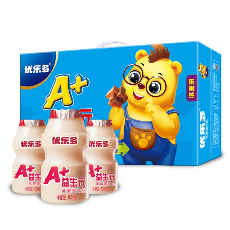 优乐多 乳酸菌饮品礼盒 牛奶 发酵益生菌饮料 100ml*40瓶