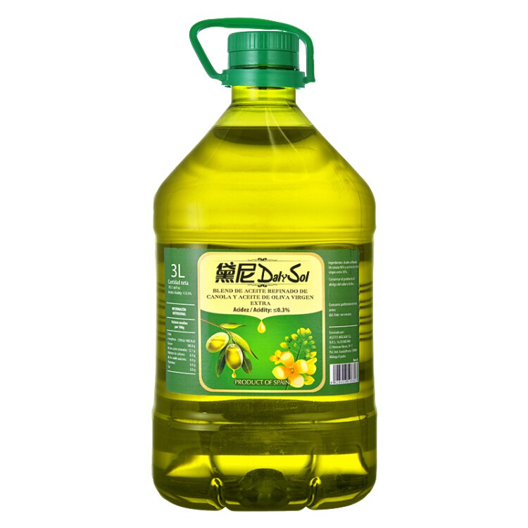 西班牙原瓶进口 黛尼（DalySol）特级初榨橄榄油和低芥酸菜籽油 食用植物调和油3L 食用油
