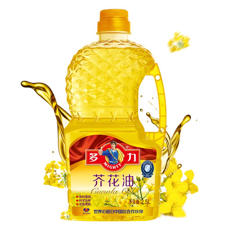 【京东】多力芥花油2.5L 食用油小包装群油  高油酸 非转基因