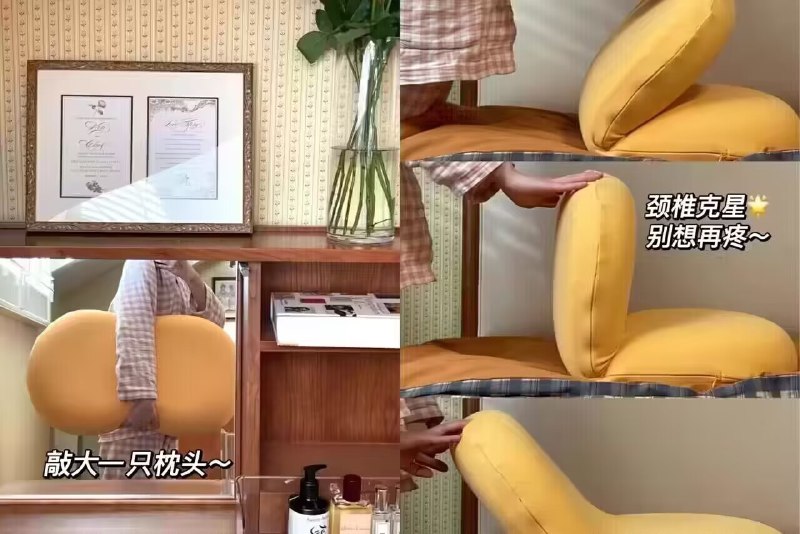 没有猫的人也要因为！猫肚皮枕头太舒服而迟到枕芯采用美妆蛋材质比普通的枕头更大更软还有高低颈区枕着更舒服！ ​ ​​​