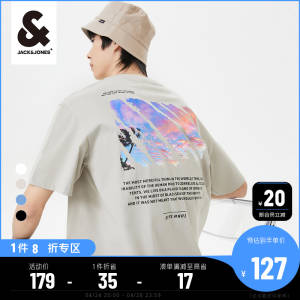 0点开始 领券后 103元【JackJones官方旗舰店】杰克琼斯新款纯棉情侣短袖)cvIUdmXShY0)/ CZ11//多款可选，杰克琼斯爆款T恤