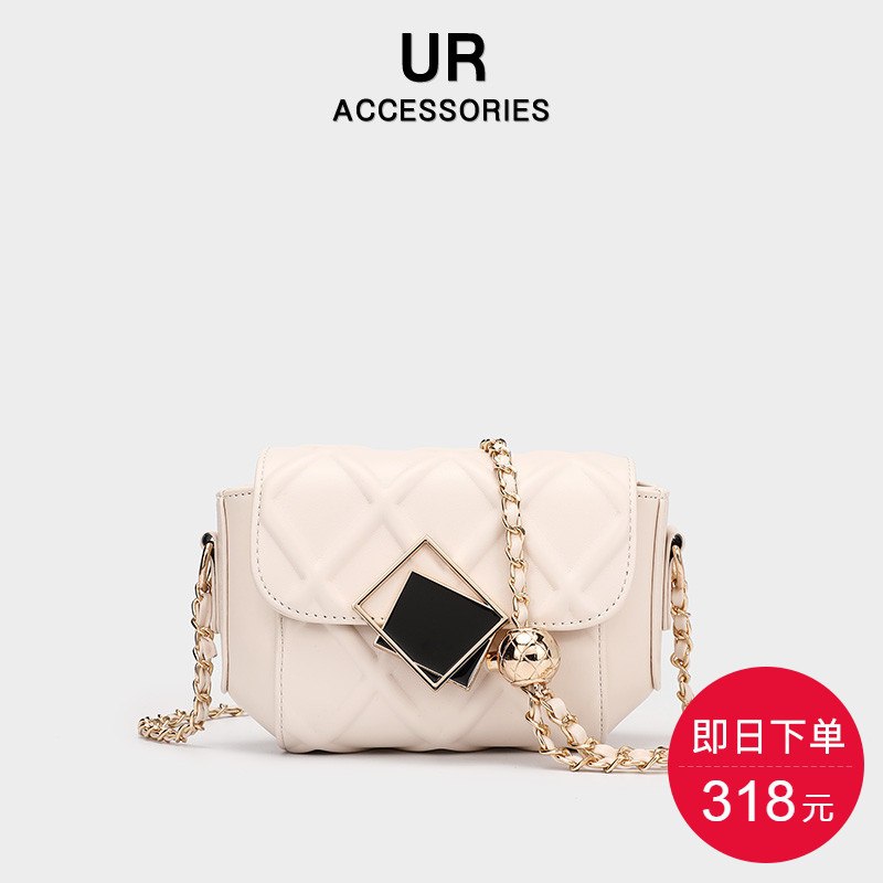 98元  【UR旗舰店】斜挎包小金球菱格包(nVQWXRLpvCJ)/