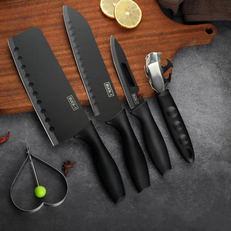 宇风黑钢家用刃具五件套 (3xCM1J0R9Ex)  19.9元起