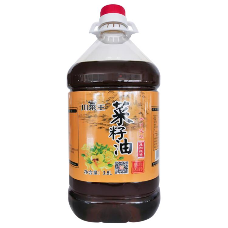 川菜王非转基因压榨纯香四川菜籽油3.8L