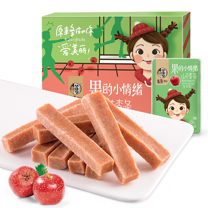 华味亨 蜜饯果干 0添加山楂条 独立小包装 果脯蜜饯休闲零食果干制品 山楂条600g/盒