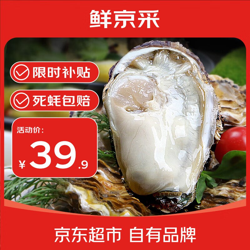 自营鲜京采 鲜活生蚝3XL 净重5斤