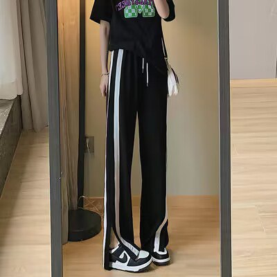 15💵【AAPEZER官旗】冰丝阔腿裤女叉高腰垂感)1kZtdtsQBpL)/ CZ11//