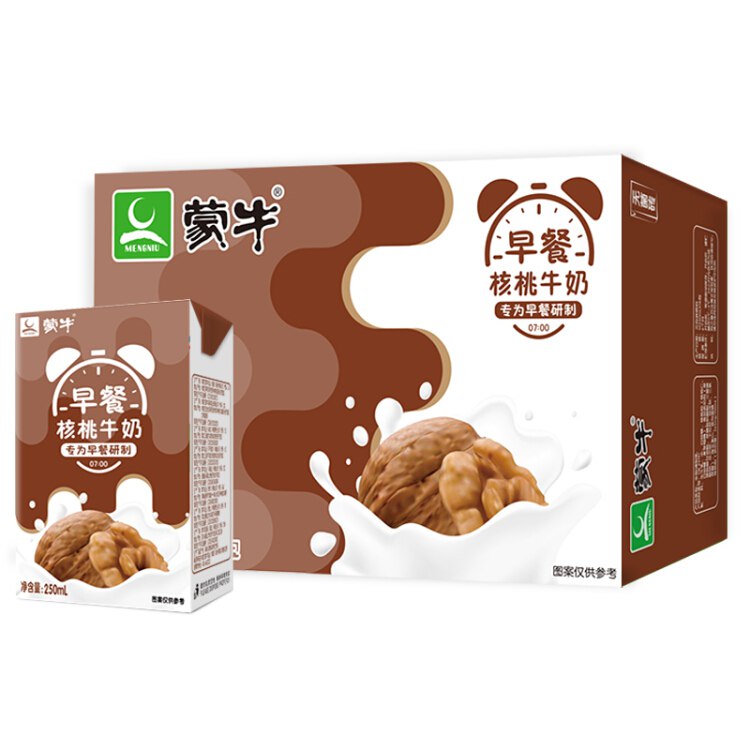 【京东自营】蒙牛早餐奶核桃味利乐包250ml x 16盒礼盒装 