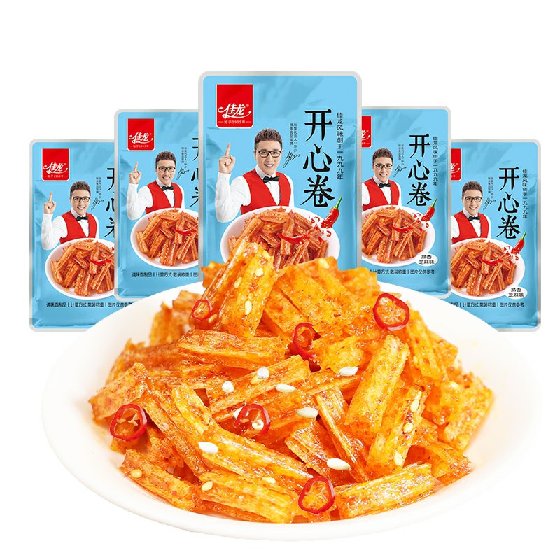 11.9元    佳龙旗舰店辣条开心卷零食32包共716g(a0YMcNCxc1j)/