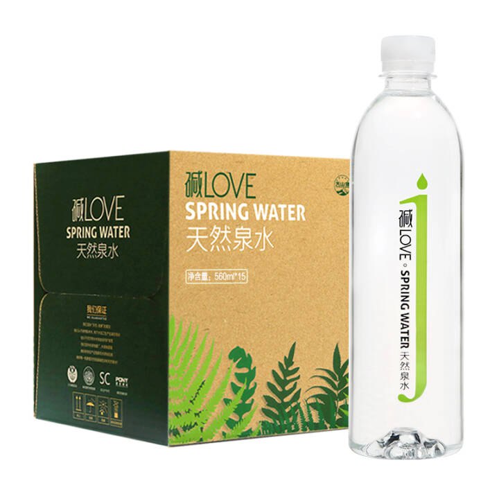 碱LOVE 维维股份天然弱碱性饮用水矿泉水560ML*15整箱装