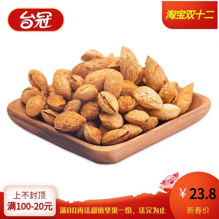 先领券，0点后下单台冠食品 巴旦木奶油味200g，13.8元 (ZquzYBLIoKp) 超级红包：