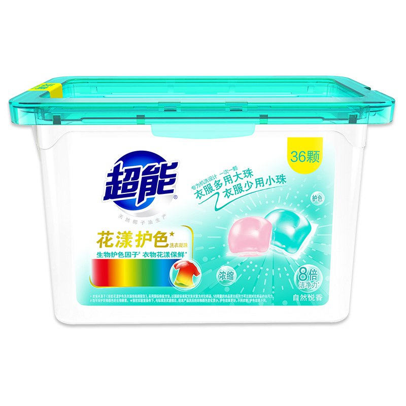 【 7】【京东】超能??洗衣凝珠??花漾护色??420g（36颗）标题下领99—30巻拍2件【39.9】不包邮：
