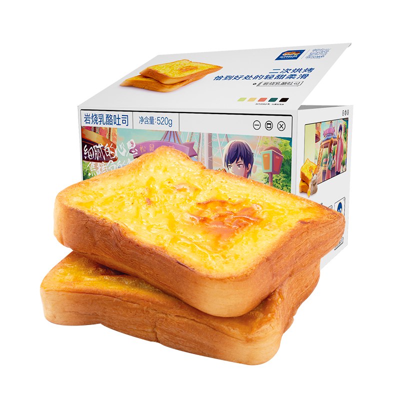【京东自营】三只松鼠岩烧乳酪吐司520g  27.9元