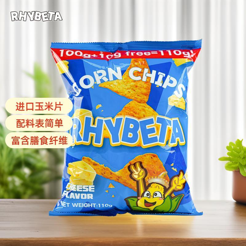 瑞贝塔玉米片浓香奶酪味110g概率砸79-20奍，拍5件15.95亓 