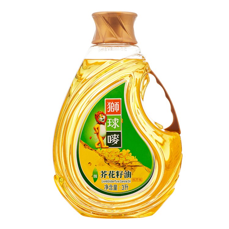 狮球唛 香港品质 食用油 低芥酸芥花籽油3L